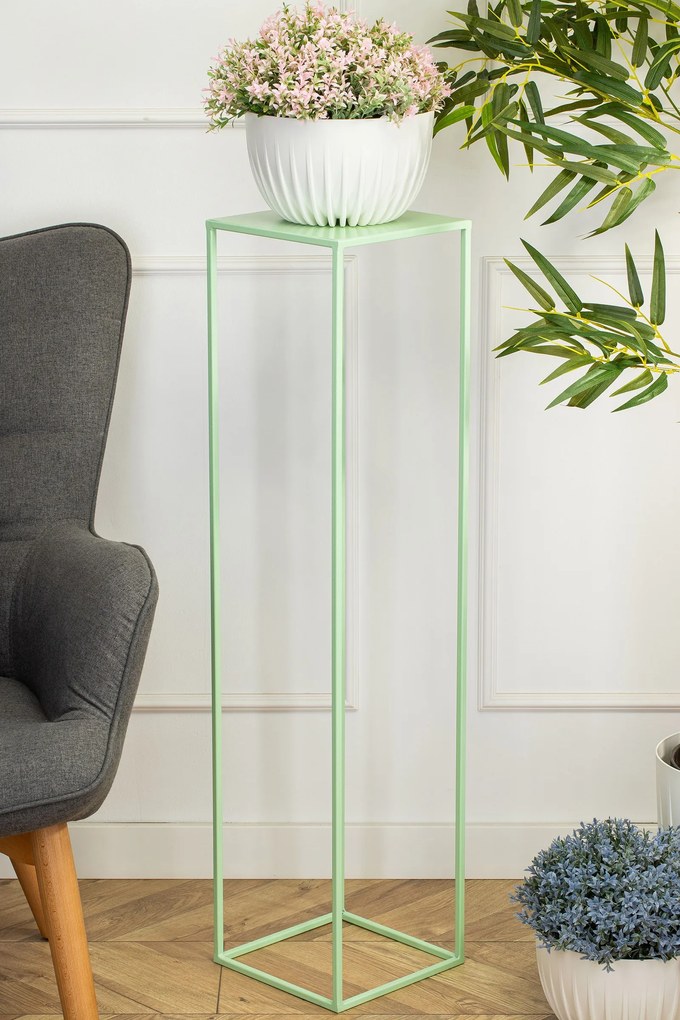 STOJAN NA KVETINÁČ SIMPLE 100X24X24 CM SVETLOZELENÁ
