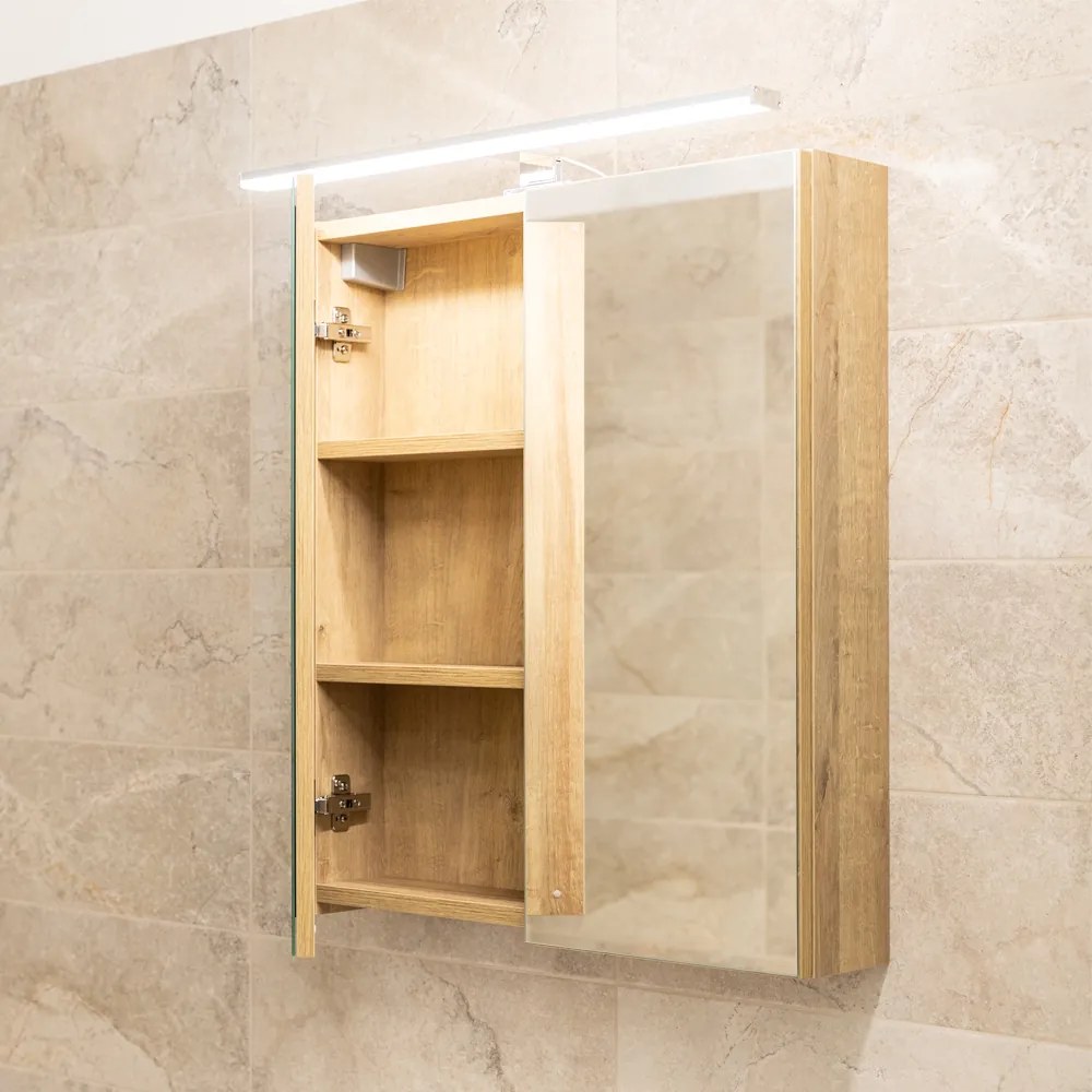 Mereo Mereo, Kúpeľňová galerka 80 cm, zrkadlová skrinka, 2x dvere, MER-CN717GR