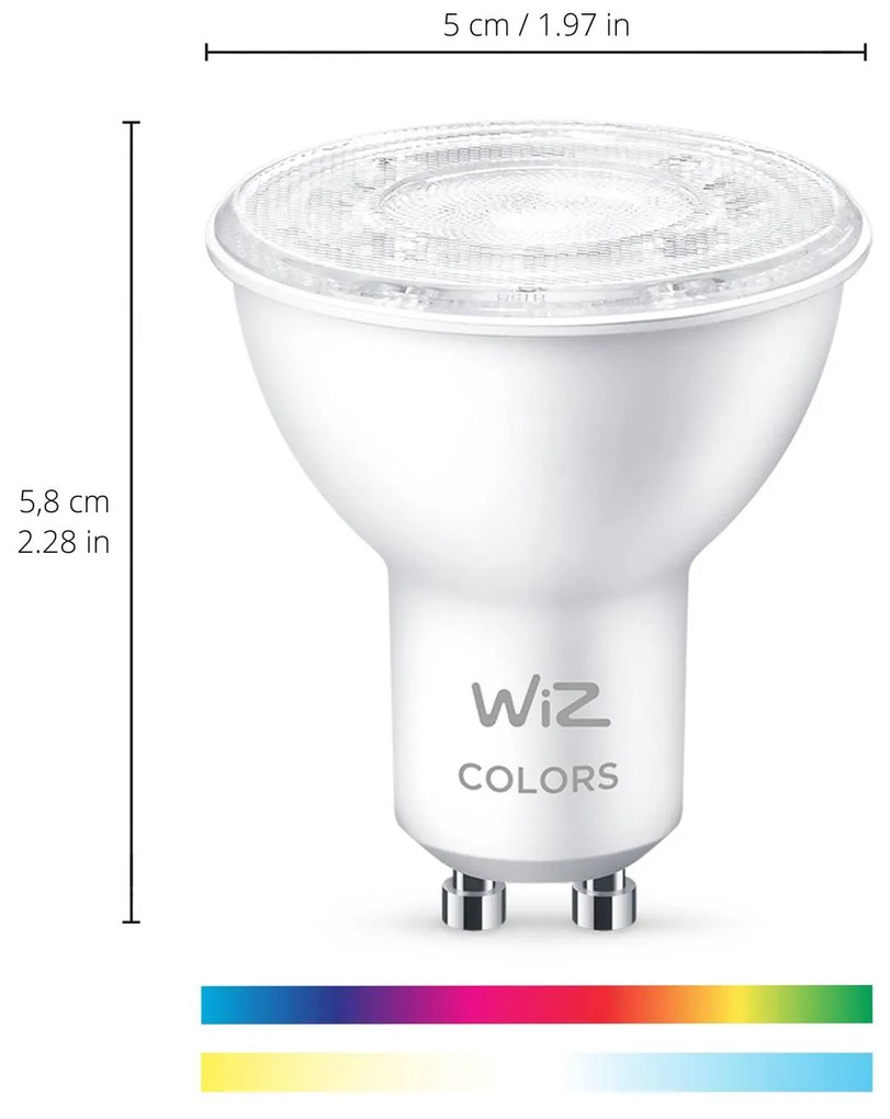 WiZ PAR16 LED reflektor GU10 4,7 W RGB