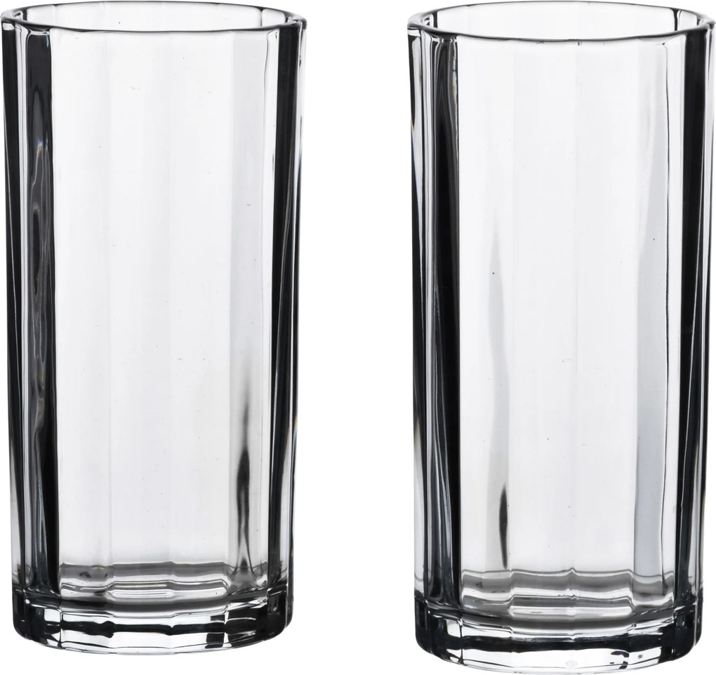 Sada 4 ks vysokých pohárov ELISE STRIPES 360 ml číra