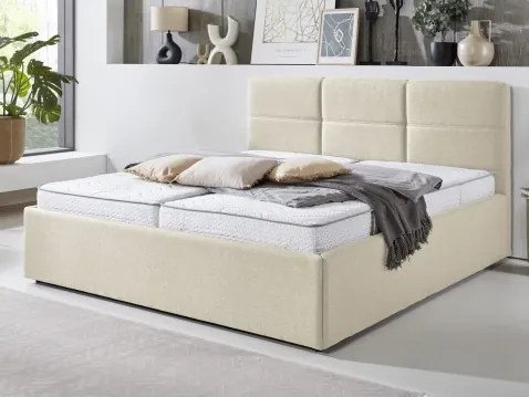 Posteľ Domango 140x200 cm, béžová látka%