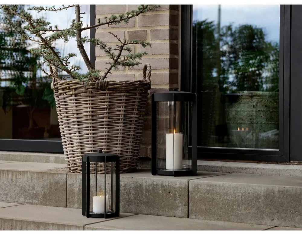 Čierny LED lampáš na USB (výška 25 cm) Firefly – Zone