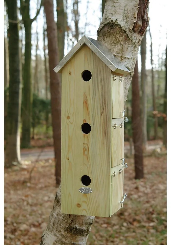 Drevená vtáčia búdka Triple – Esschert Design