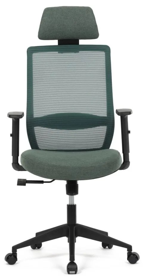 Kancelárska ergonomická stolička SENA — látka, čierna / zelená