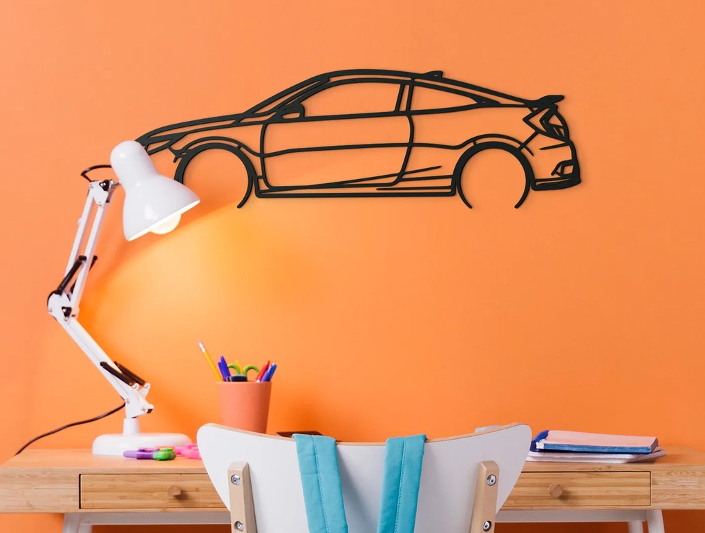 drevko Drevený obraz auta Honda 19 Civic si Rozmer obrazu: 26 x 86 cm, Farba dekorácie: Čierna