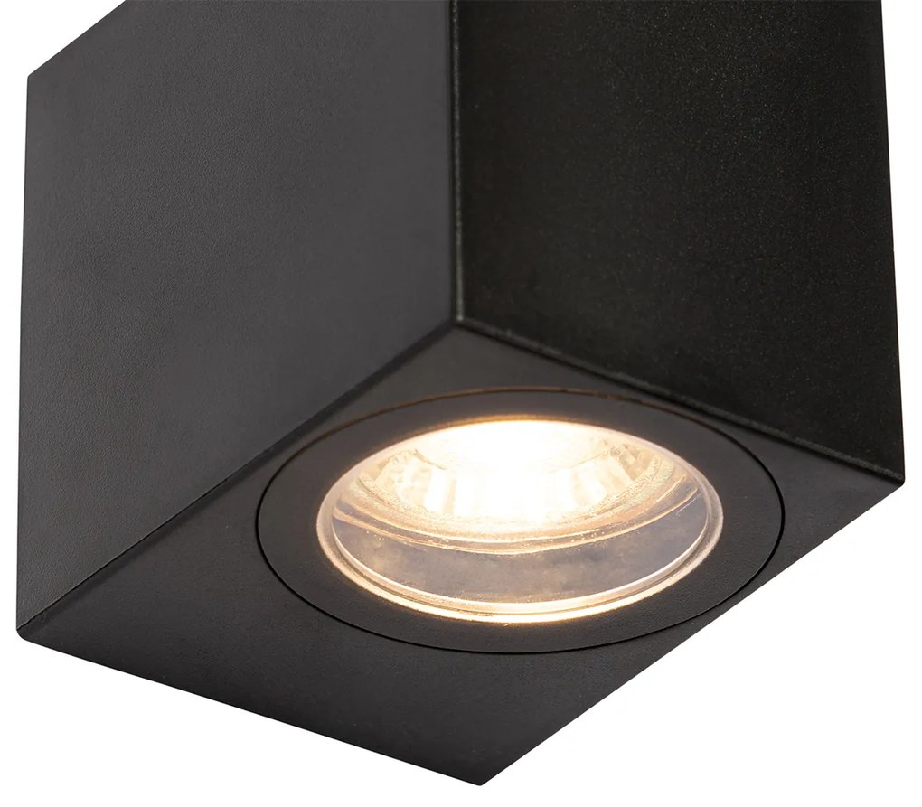 Inteligentné vonkajšie nástenné svietidlo čierne IP65 vrátane Wifi GU10 50mm - Baleno