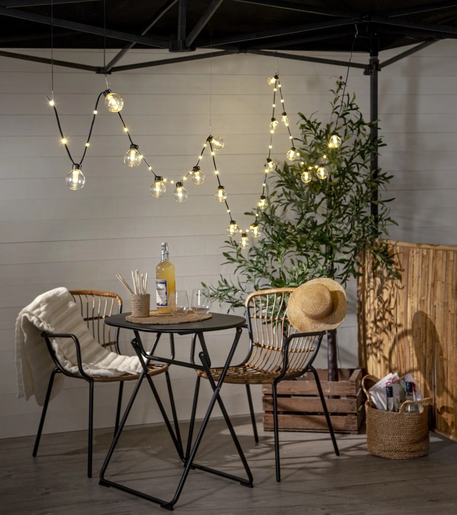 STAR TRADING Vonkajšia svetelná reťaz Bolla – 20 žiaroviek