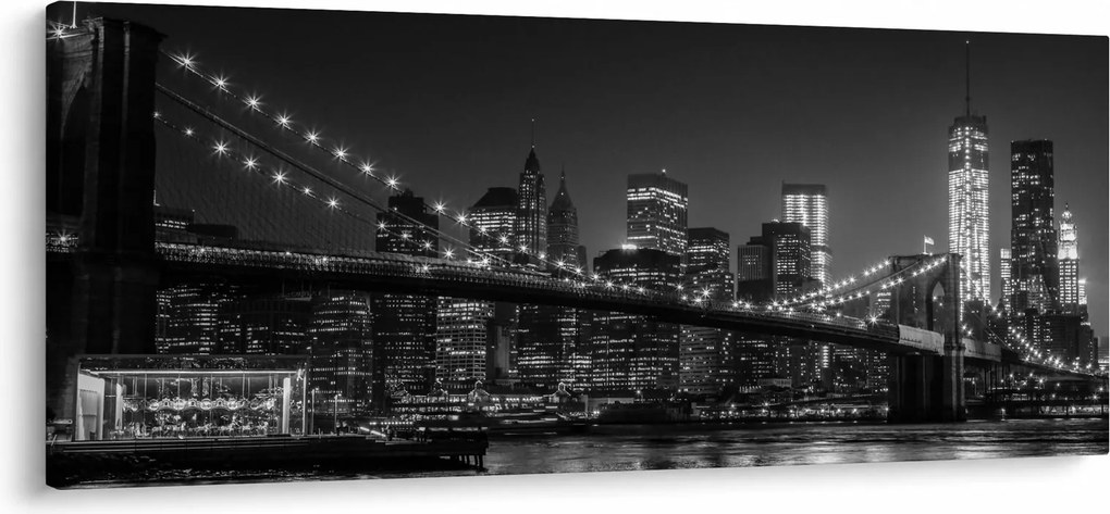 Obraz Brooklyn mosta v New Yorku (120x50 cm)
