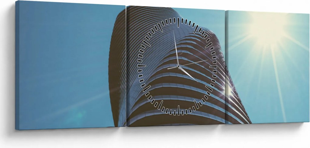 Obraz - Architektúra (s hodinami) (90x30 cm)