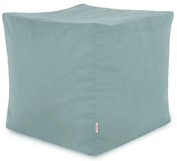 Plyšová taburetka mätová