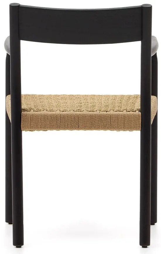 Čierna/v prírodnej farbe jedálenská stolička z dubového dreva Yalia – Kave Home