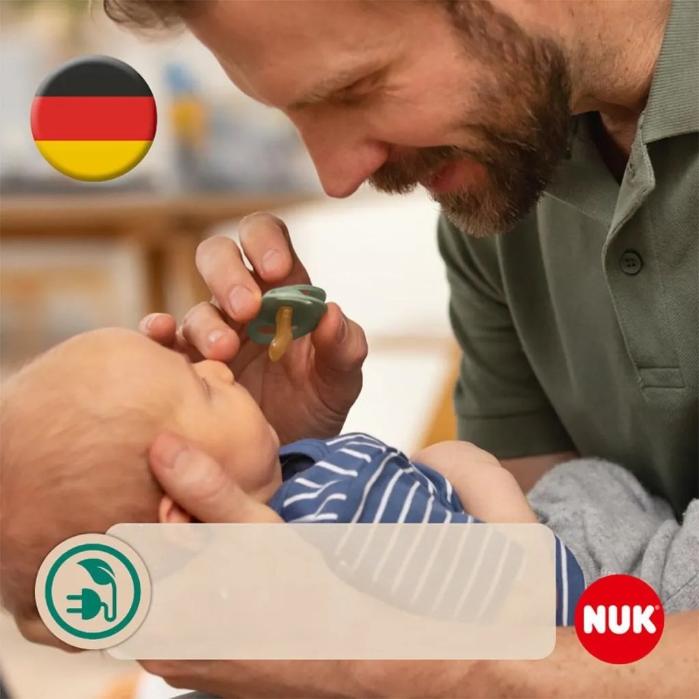 Latexový cumlík NUK For Nature 0-6m 2 ks box červená
