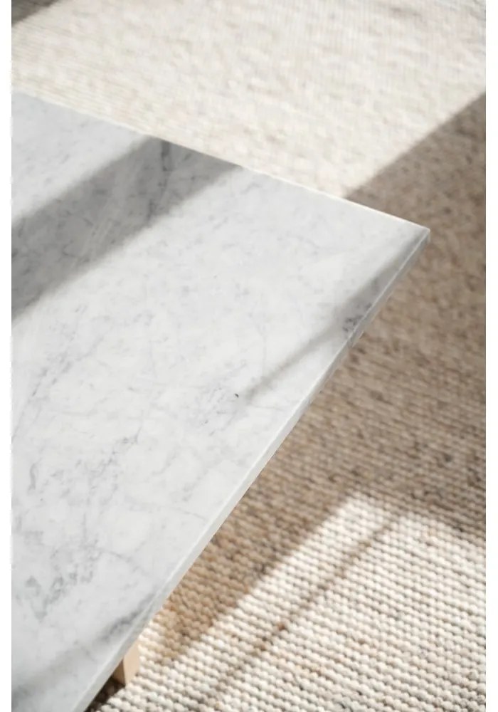 Biely mramorový konferenčný stolík 90x90 cm Brooksville - Rowico
