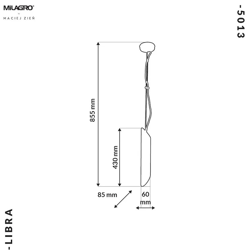 Závesné svietidlo Libra, 1x zlaté kovové tienidlo, g
