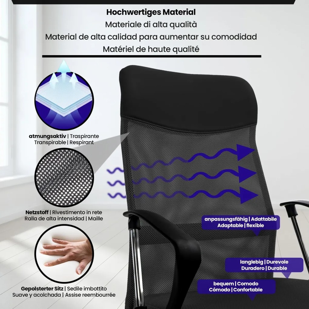 Kancelárska stolička DS-Office 10 - Čierna