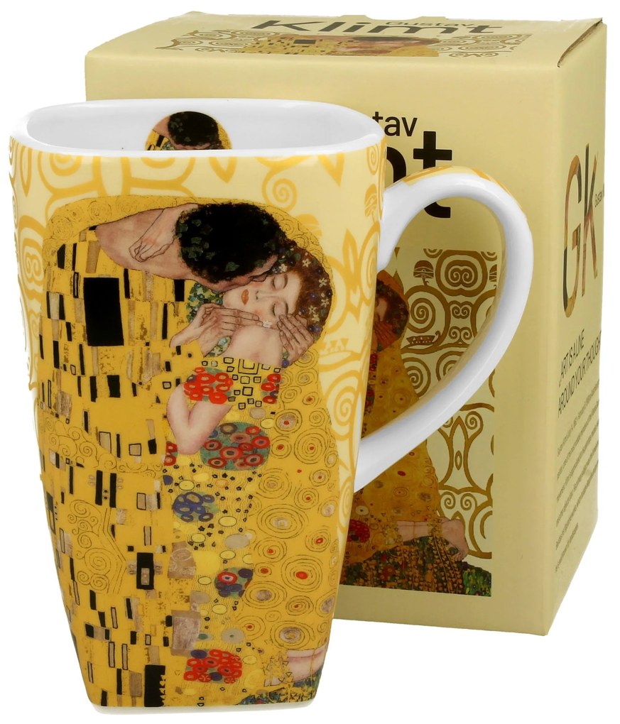 Porcelánový hrnček Klimt The Kiss Ecru 650 ml
