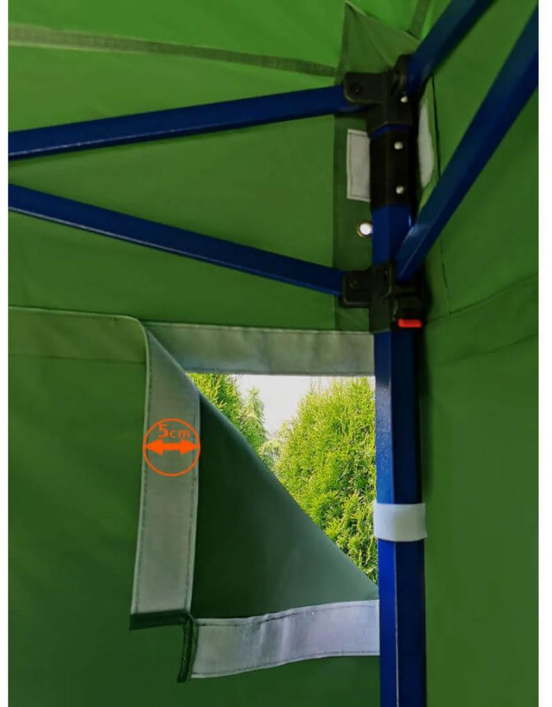 BRIMO Rozkladacie stánky 2x3m - s 3 stenami - Zelená 21