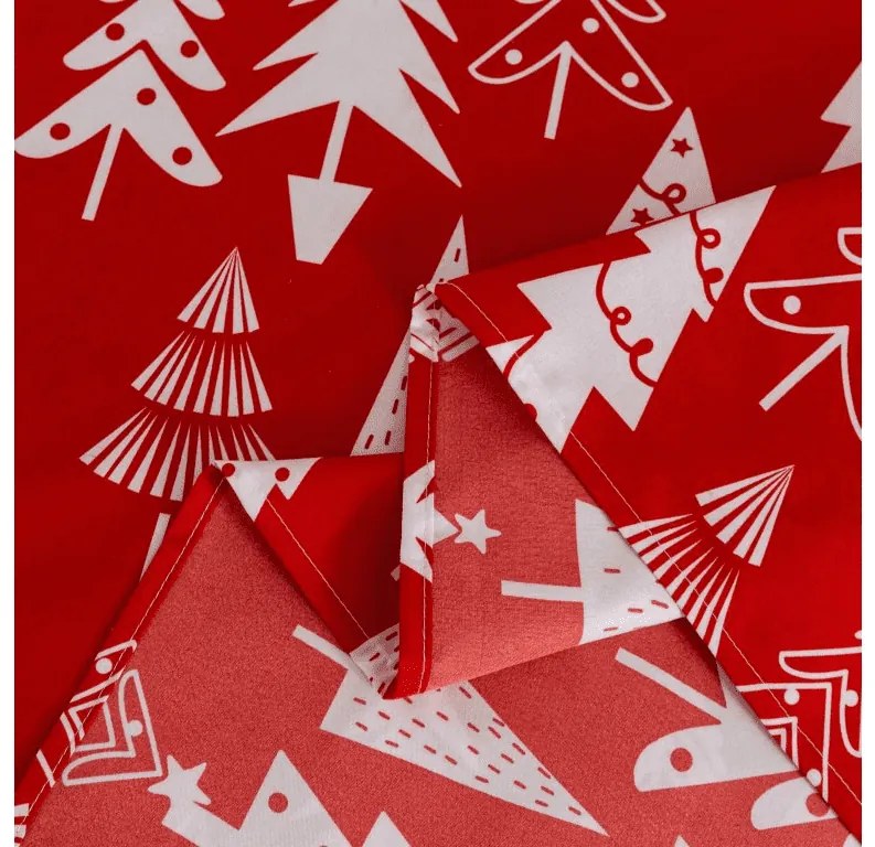 Plachta a obliečka na vankúš CHRISTMAS TREES Rozmer: 50 x 70 cm | 140 x 240 cm