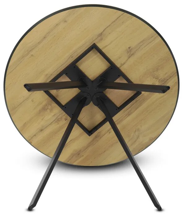 Autronic BONTEC Okrúhly jedálenský stôl 100x100cm, lamino, šedý dub, HT-R5010 GREY Farba: Šedá