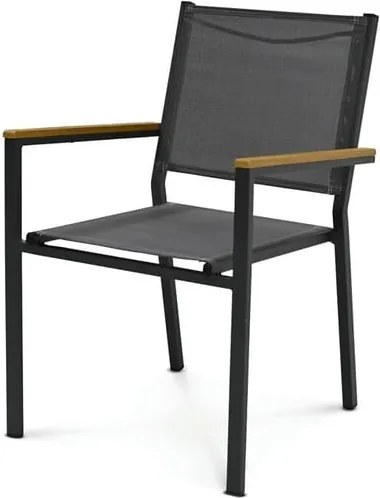 Záhradná stolička Autronic kov Šedá AZC-L1303 GREY