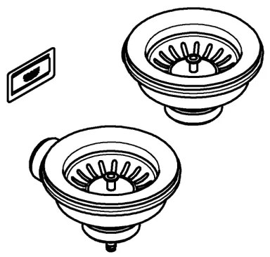 GROHE 40997DL0 - Súprava odtokového príslušenstva, bronzová