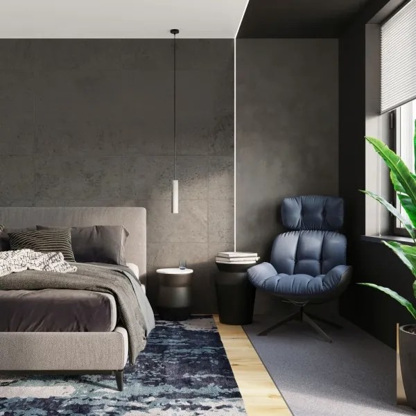 Sollux SL.0653 - Luster na lanku LUVO 1xGU10/40W/230V betón/čierna