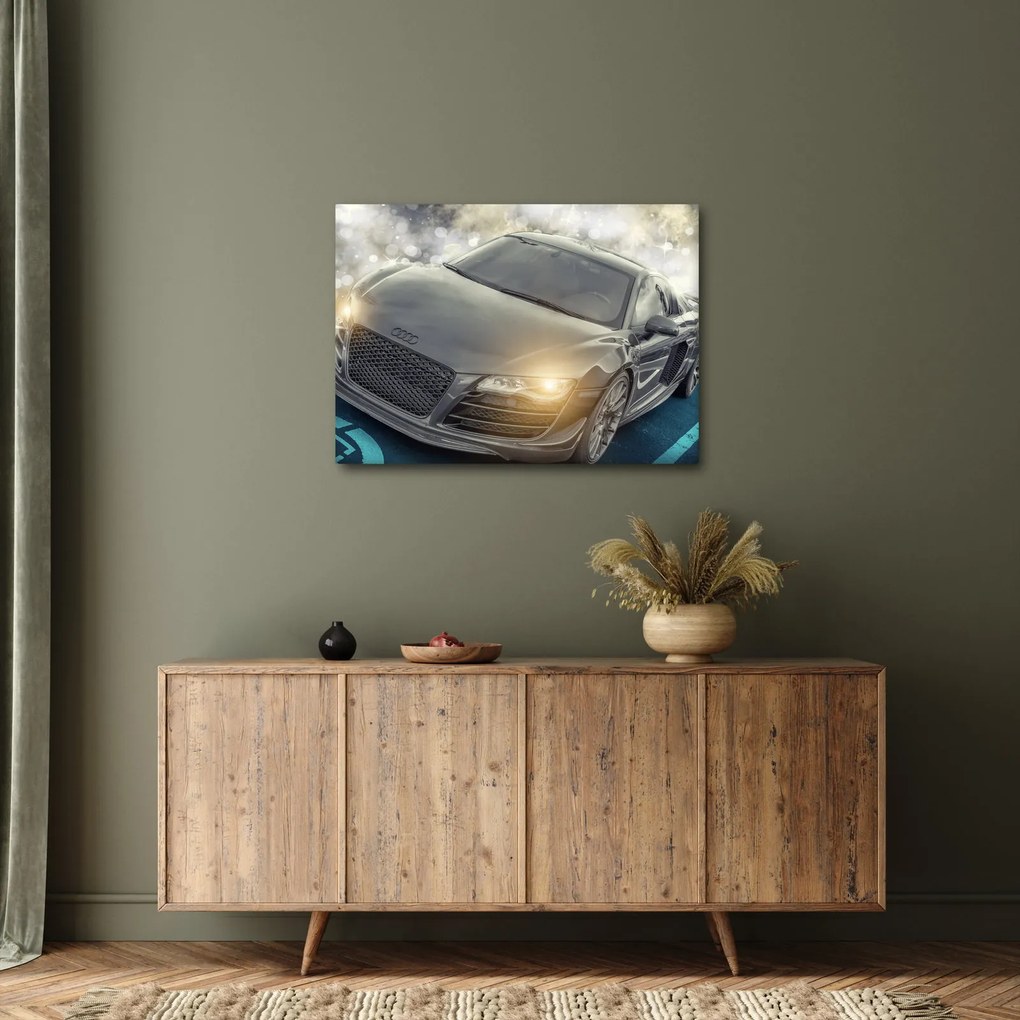 Obraz auta Audi - sivé (70x50 cm)