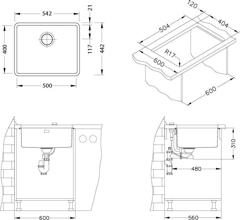 KOMBINO 50 SAT U 500x400x195 F