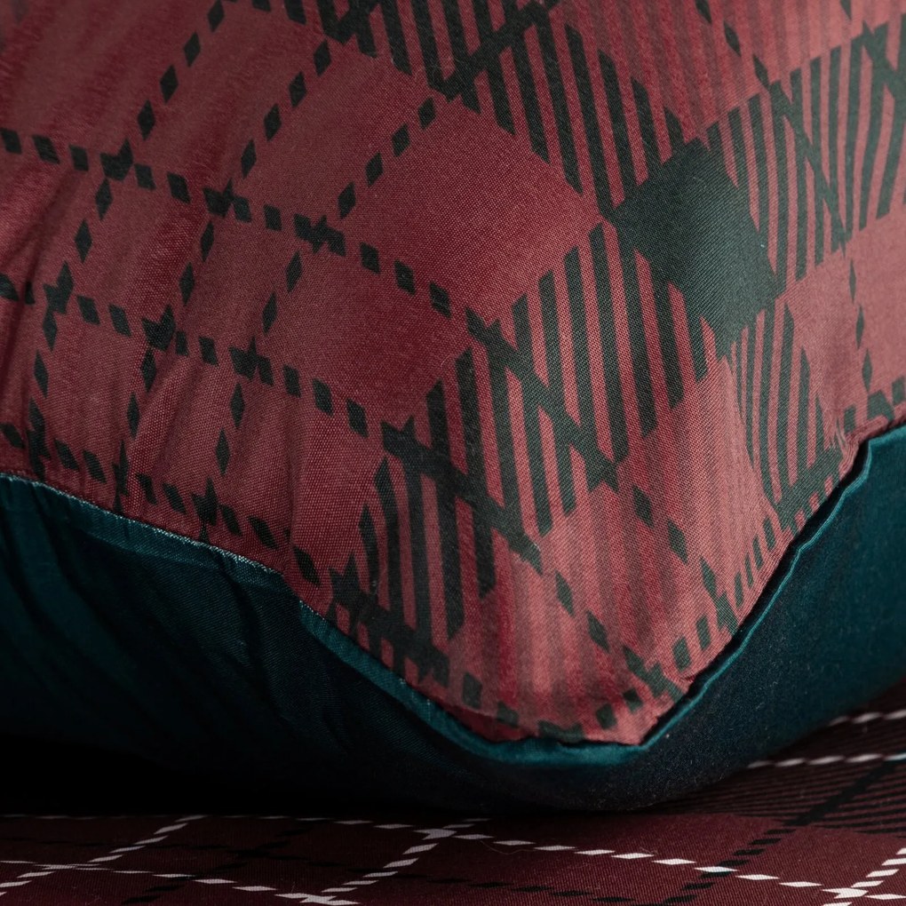 VIANOČNÉ RENFORCÉ OBLIEČKY NOELLIE 140X200 CM, 1 KS 70X80 CM VZOROVANÉ