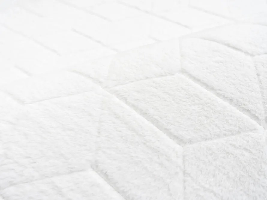 TZ Biely okrúhly koberec 3D Rabbit Rozmer: 140 cm