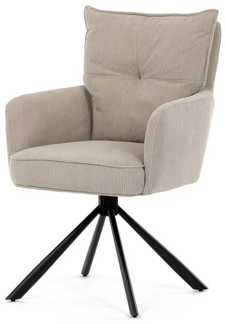 Autronic BONTEC Jedálenská stolička, sivá, menčestrová látka, HC-X1128 GREY2 Farba: Béžová