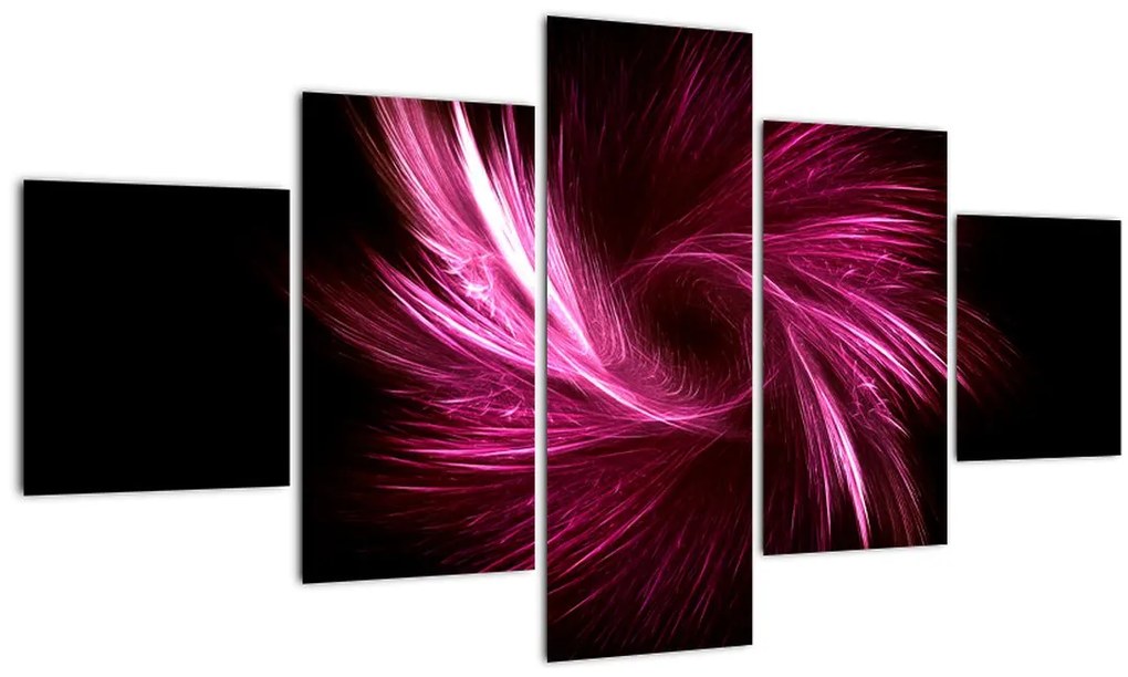 Obraz - ružová abstrakcia (125x70 cm), 40 ďalších rozmerov