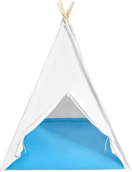 EcoToys Detský indiánsky stan Teepee, modro-biely, 8177