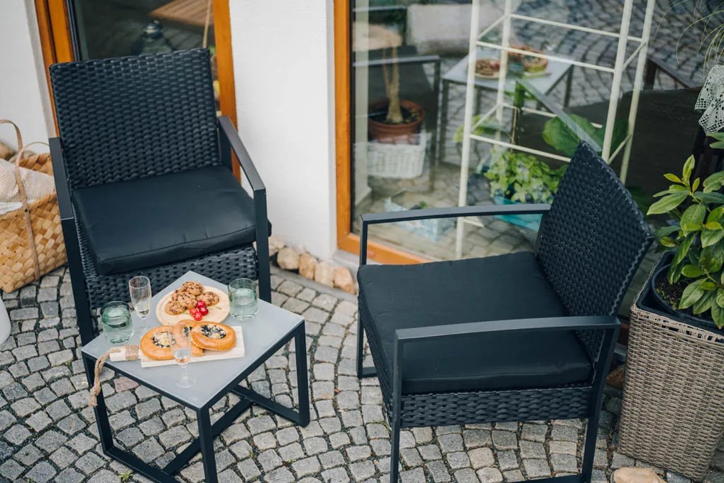 Čierny záhradný set JARDINES