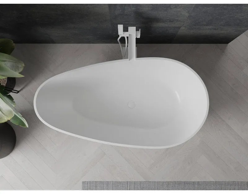 Mexen Palermo, voľnestojaca vaňa z konglomerátu 150 x 78 cm, biela matná, 57211507800