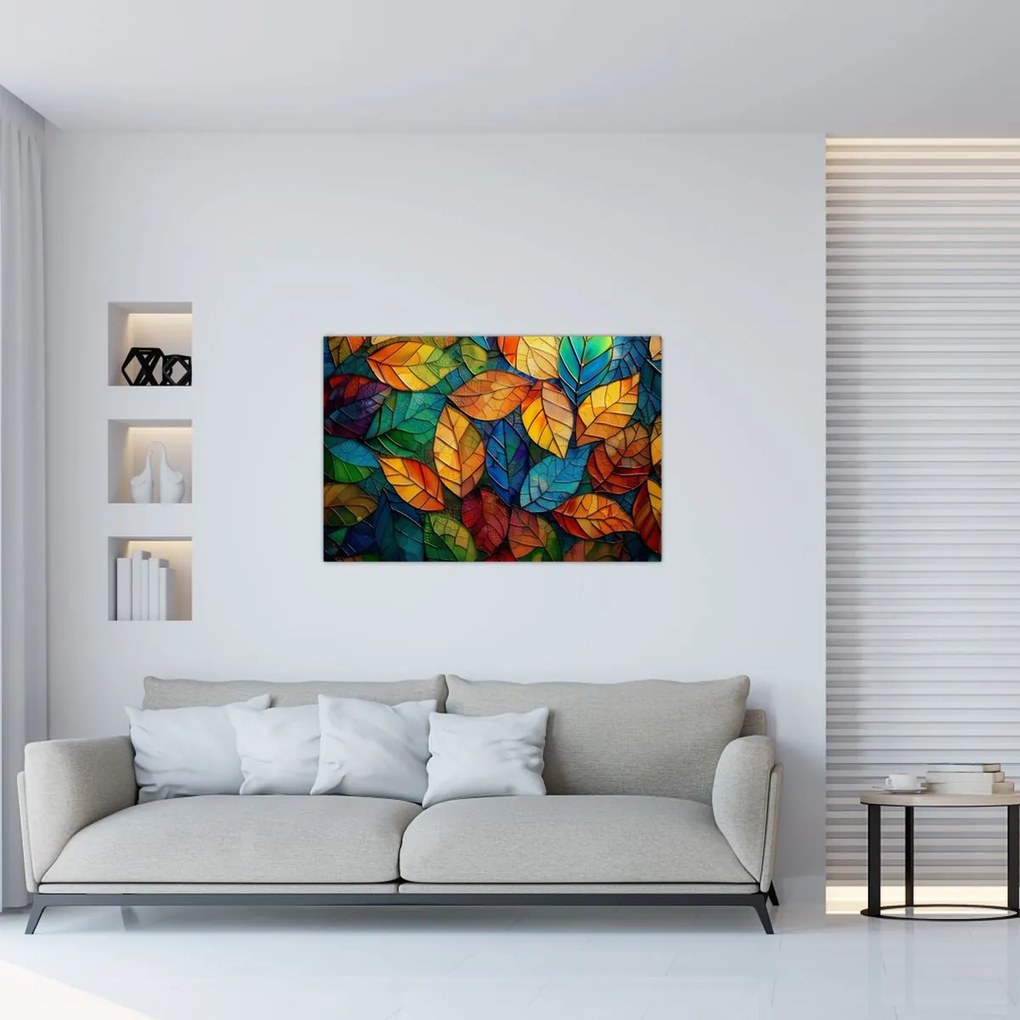 Obraz - Mozaika z listov (90x60 cm)