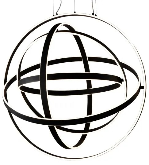 LED Luster na lanku COPERNICUS 1xLED/260W/230V čierna