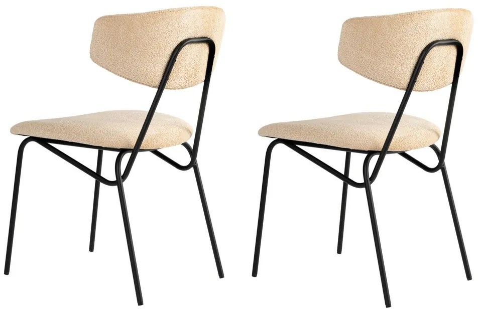 Sada jedálenských stoličiek Nancy Beige and Black,2 ks