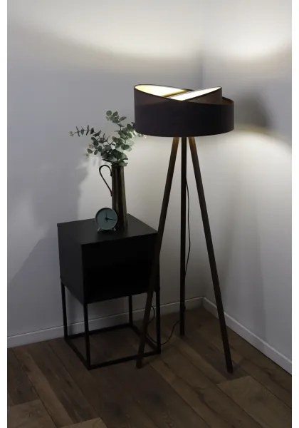 Stojacia lampa GALAXY 1xE27/60W/230V šedá/wenge