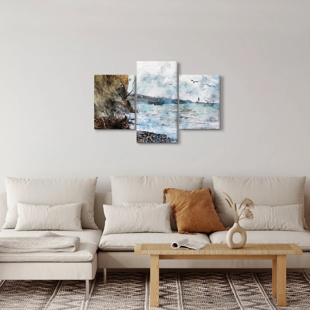 Obraz - Útes, akvarel (90x60 cm)