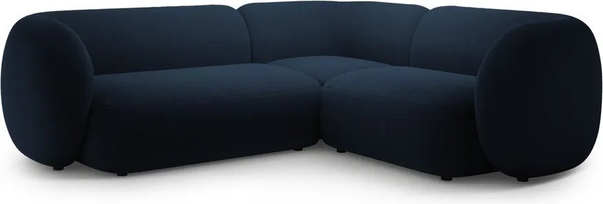 Modrá zamatová rohová pohovka (pravý roh/do L) Kate – Micadoni