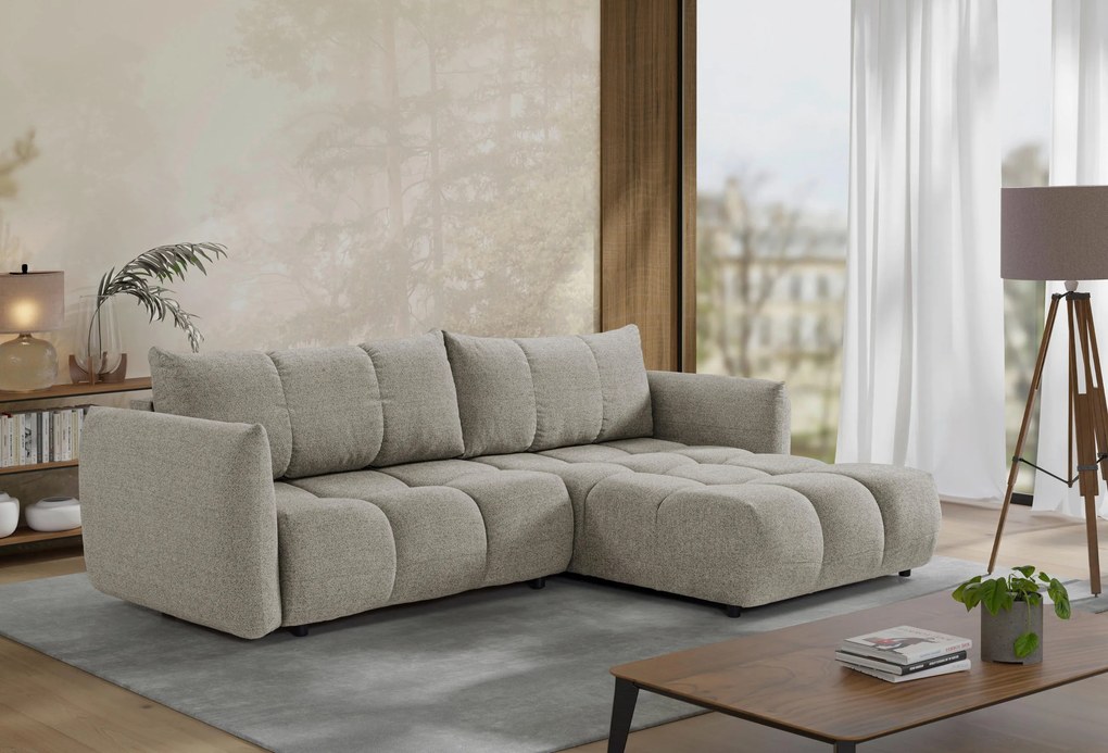 XXXLutz ROZKLADACIA ROHOVÁ SEDAČKA, plast, textil, kompozitné drevo, mokka MID.YOU - Online Only obývacie izby - 000694010304