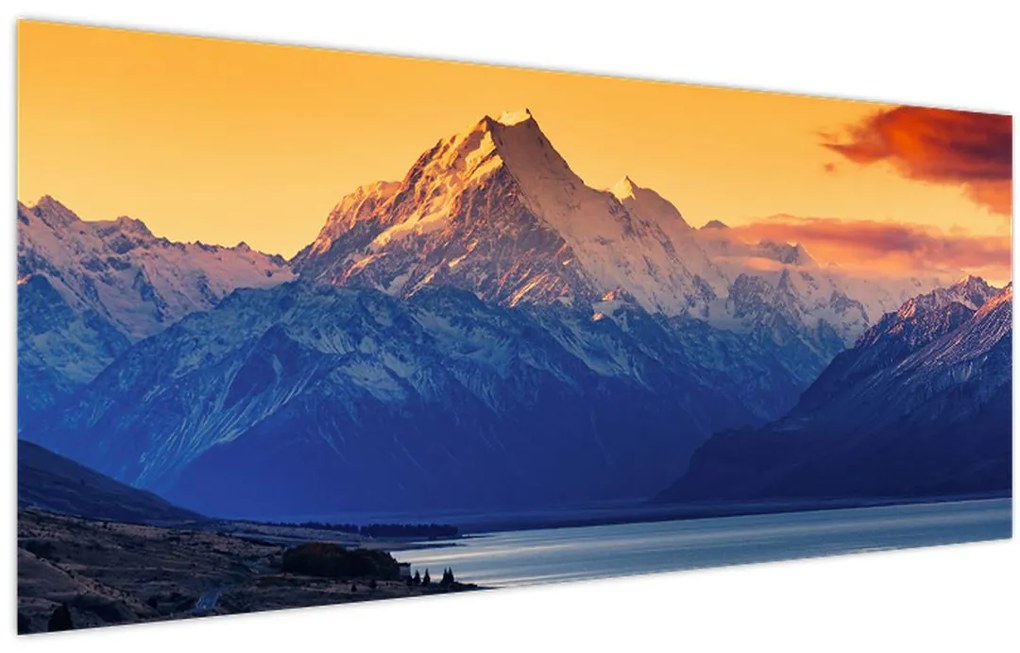 Obraz - Jazero Pukaki (120x50 cm)