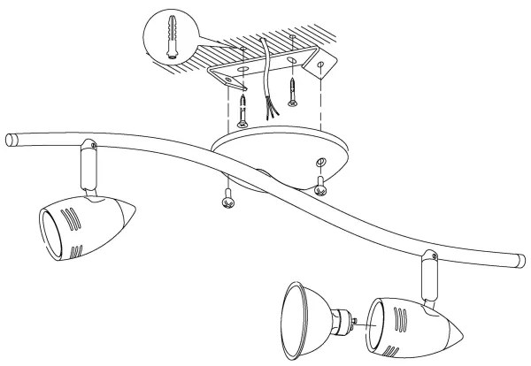 Eglo 92642 - LED Bodové svietidlo MAGNUM 2xGU10/3W/230V