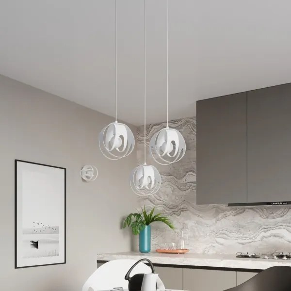 Sollux SL.1084 - Luster na lanku TULOS 3xE27/60W/230V biela