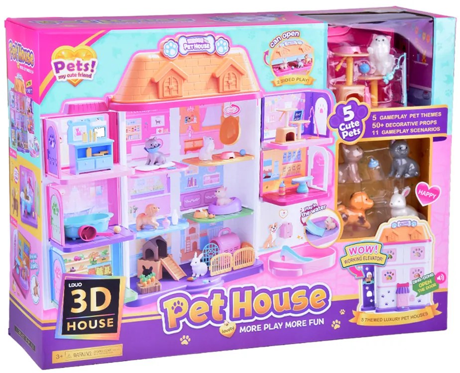 Skladací domček pre zvieratká s figúrkami Jokomisiada ZA5420