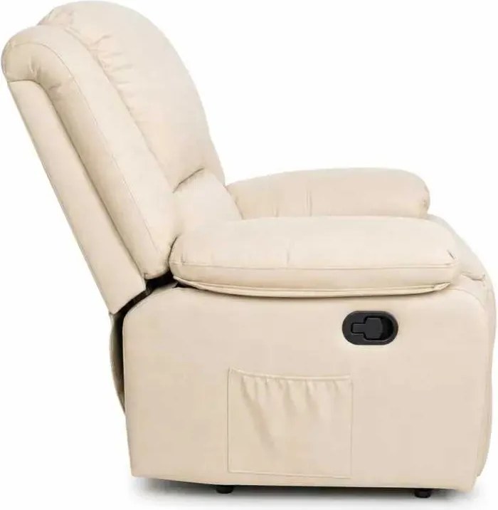 LuxuryForm DESIGN Televízne kreslo VELORA s polohovaním - béžové