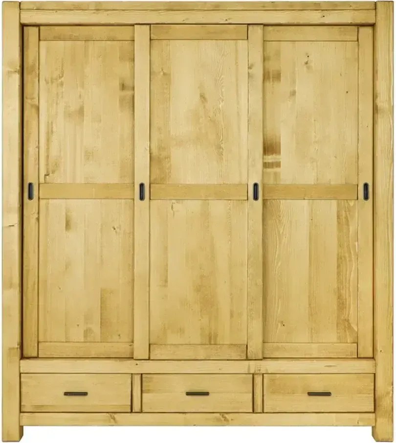 Moderná šatníková skriňa s 3 odsúvacími dvermi a 3 zásuvkami, 175x55x200 cm