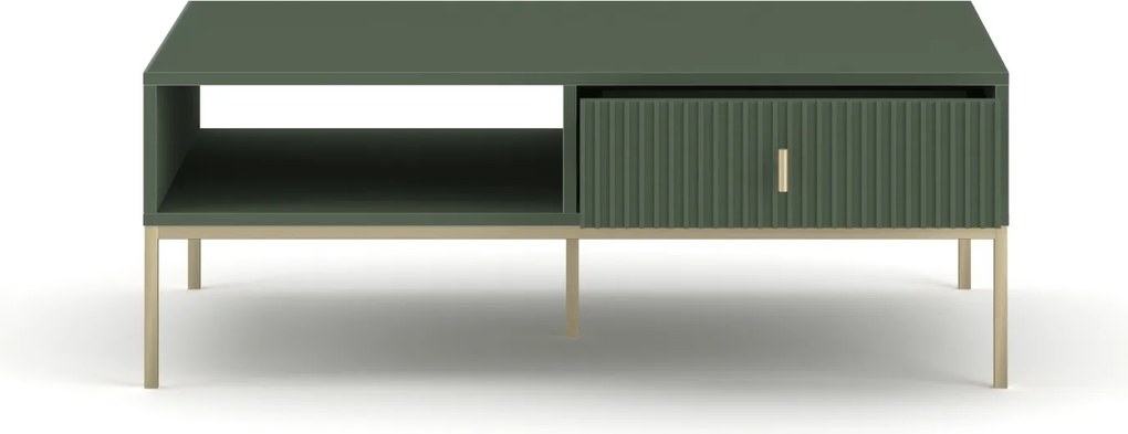 Konferenční stolek Maggiore 104 cm zelený/zlatý