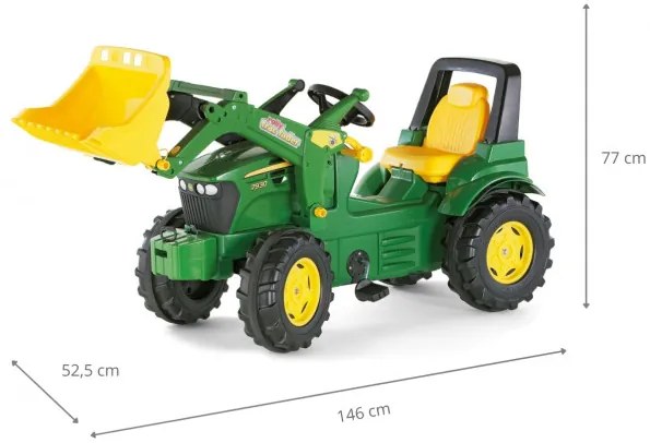 Šlapací traktor s lyžicou Rolly Toys 710027 John Deere